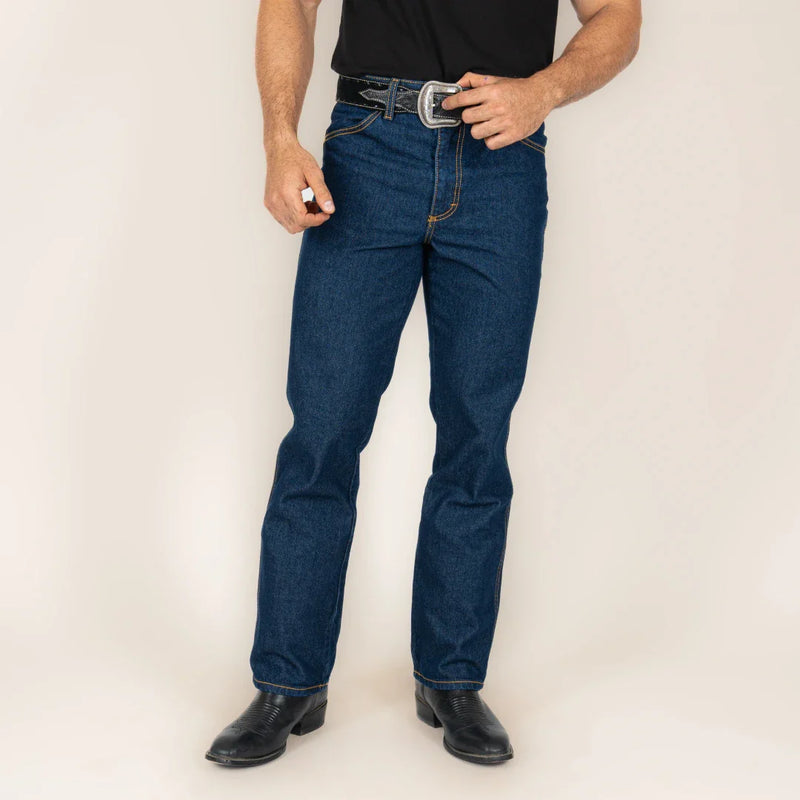 Kit Calça Jeans Masculina Wangle em Lã e Poliéster + BRINDES: Fivela, Chapéu e Carteira