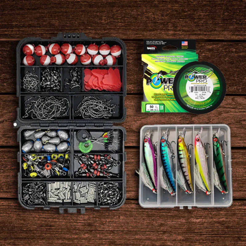 Kit Completo de Pesca Profissional [Carretilha, Vara, Linha e Acessórios]