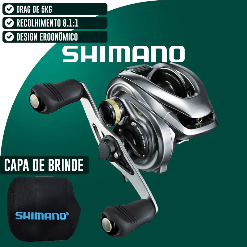 Carretilha Profissional New Metanium Perfil Baixo 8.1:1 Drag 5Kg | + Capa de Brinde