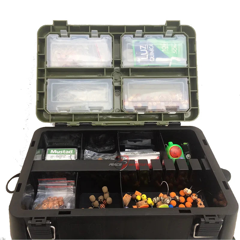 Mochila Fishing Box Multifuncional Camuflada | BRINDE: Copo Térmico